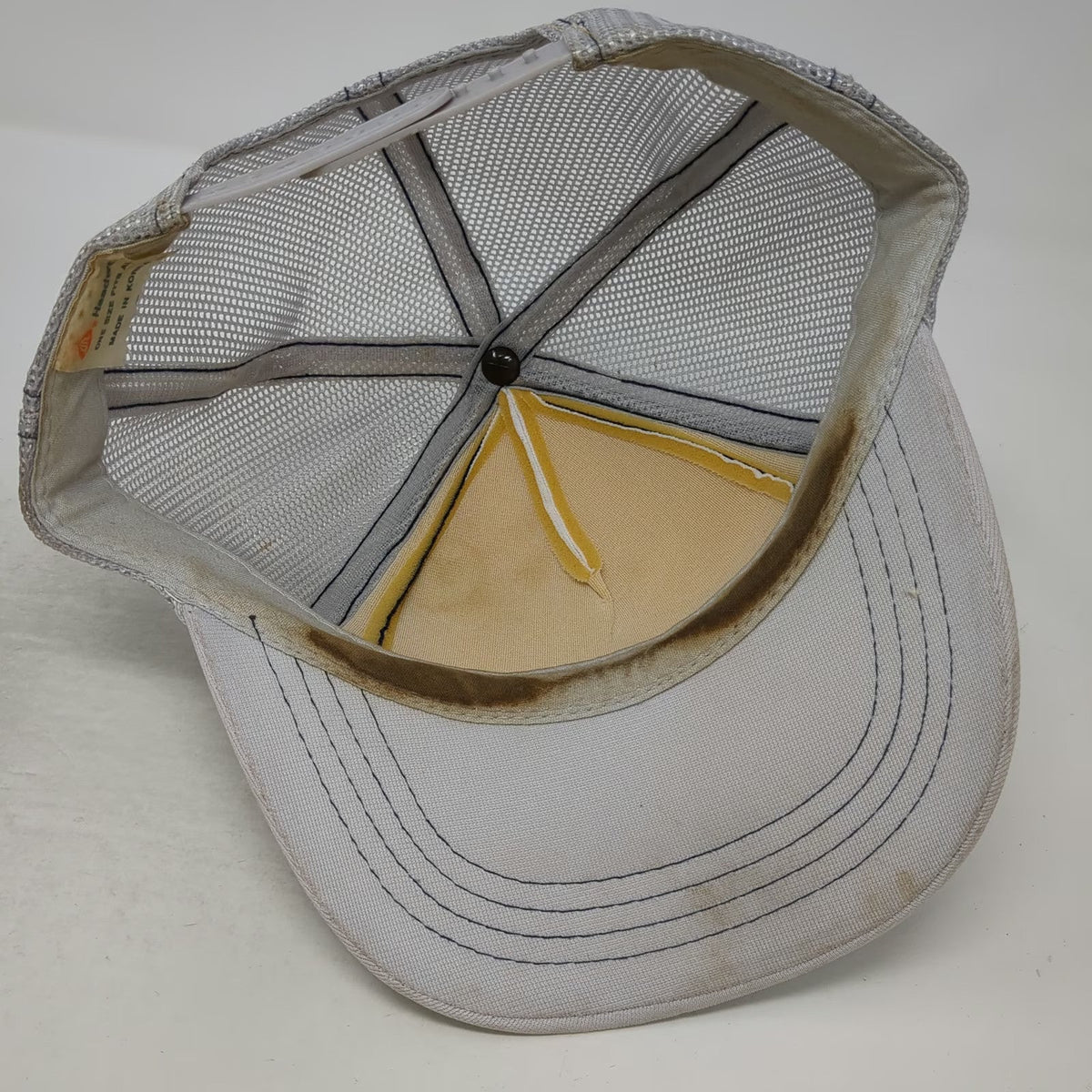 GA Headwear Trucker Hat White Blue OSFM Mike's Fuel Stop Shop Utah Semi Truck