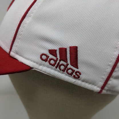 Adidas Boys Fitted Hat Red White OSFM Embroidered IU Hoosiers Logo