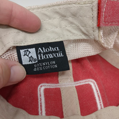 Aloha Hawaii Baseball Cap Red One Size Mesh Back Kauai Chicken Patch Travel Hat