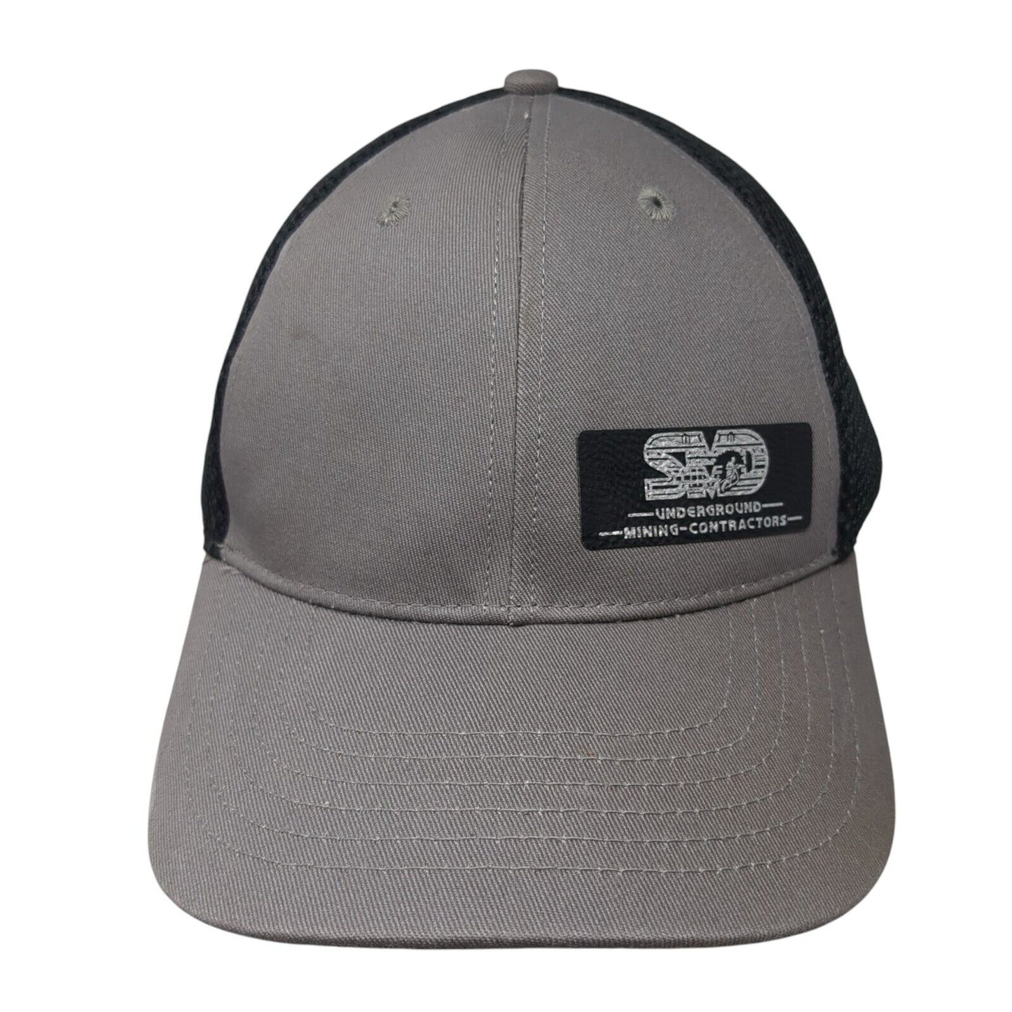 Underground Mining Contractors Strapback Fitted Hat Gray OS Adjustable Mesh OC