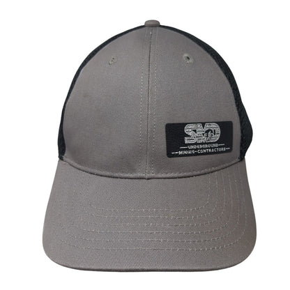 Underground Mining Contractors Strapback Fitted Hat Gray OS Adjustable Mesh OC
