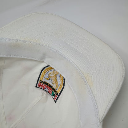 Ducks Unlimited 5 Panel White Hat One Size Shield Logo Flags Snapback Cotton