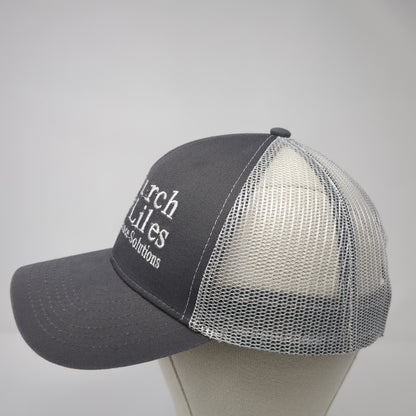 Burch & Liles Snapback Trucker Hat Gray One Size Mesh Back Outdoor Cap