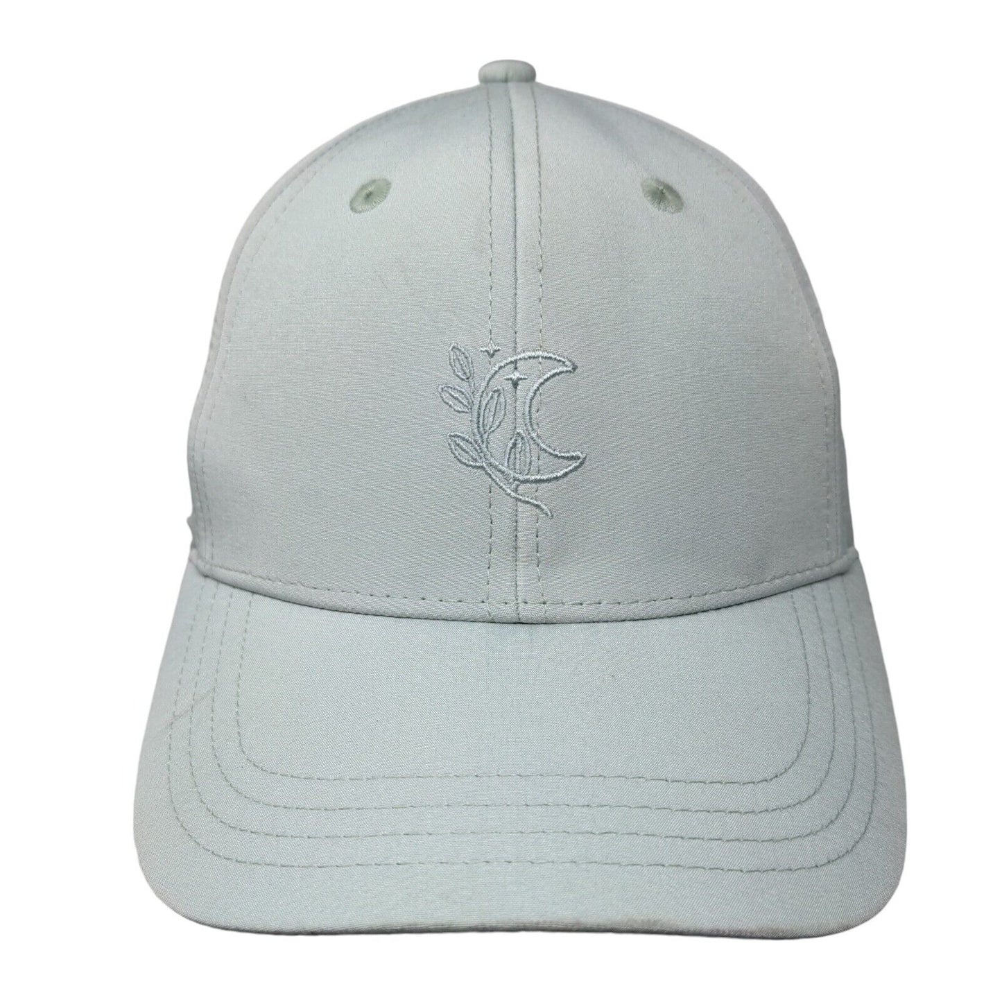 Blogilates Strapback Hat Ponytail Grayish-Green One Size Embroidered Moon