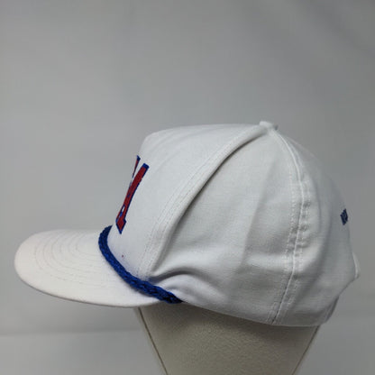 USA Mack Trucks Snapback Hat White OSFA Adjustable Embroidered Rope Novad