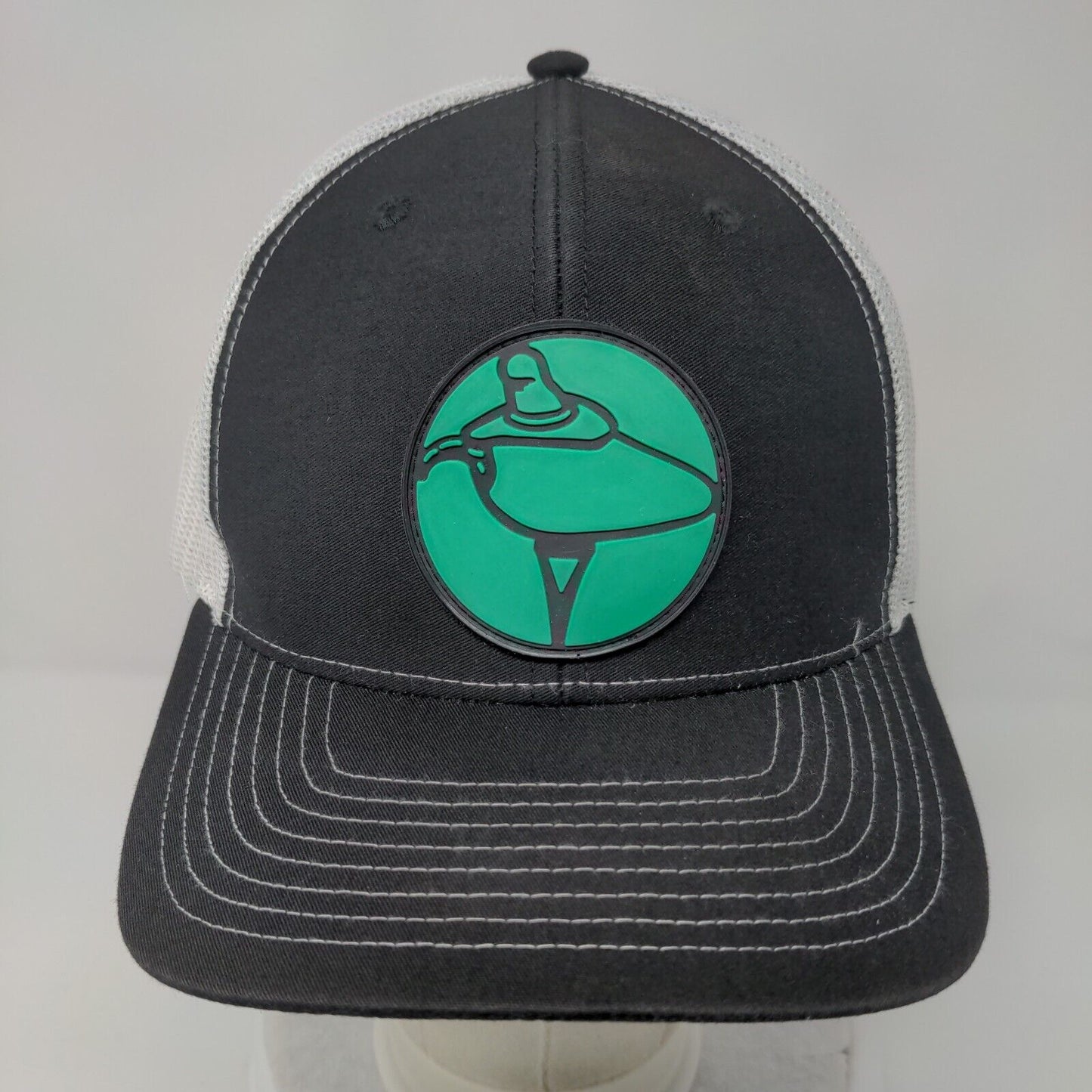Richardson Snapback Trucker Hat Black OSFA Adjustable Mesh Back 6 Panel