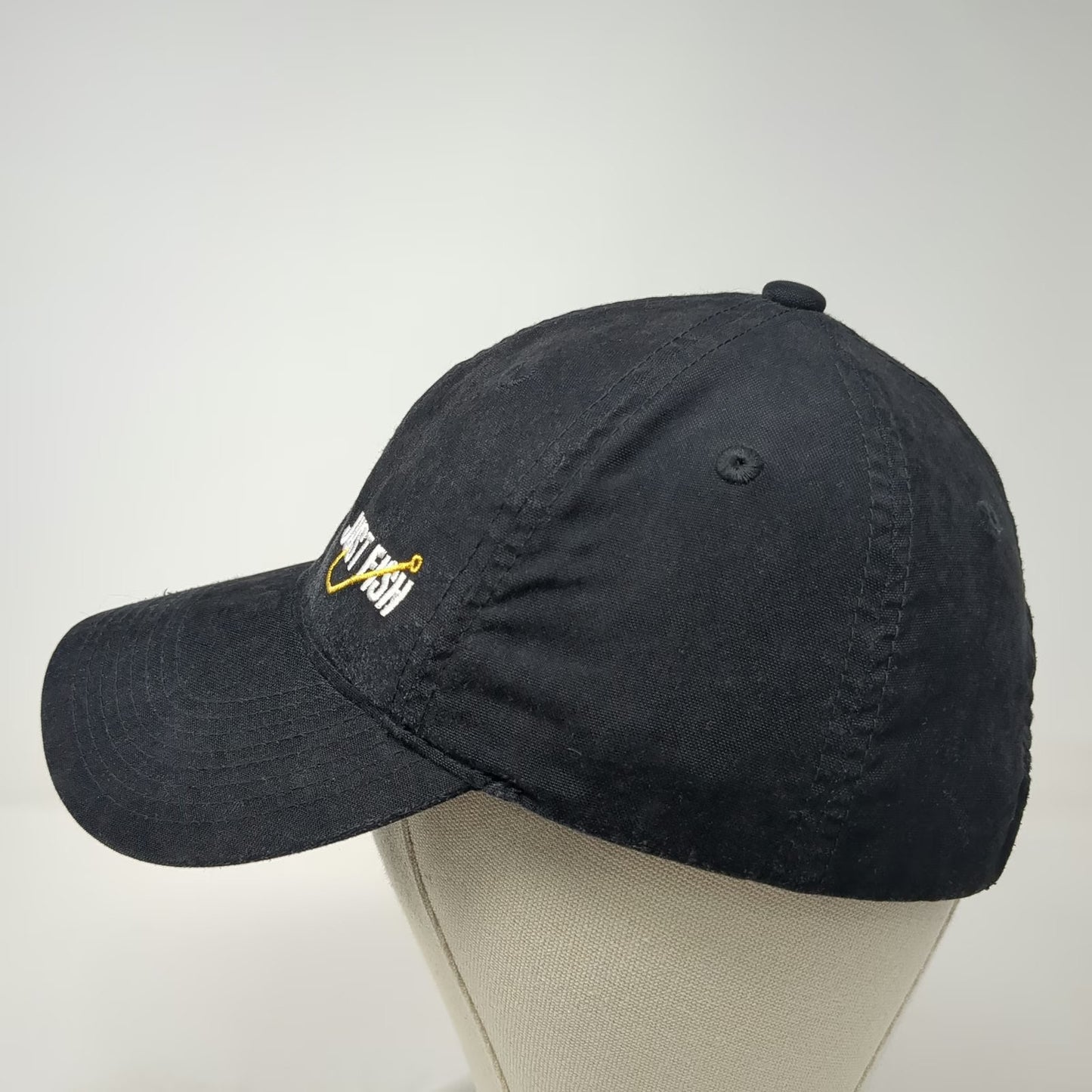 Outdoor Cap Baseball Cap Black One Size Just Fish Hook Graphic Slideback Hat