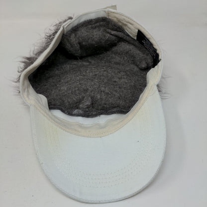 Flair Hair Strapback Sun Visor Hat Hair Wig White One Size Adjustable