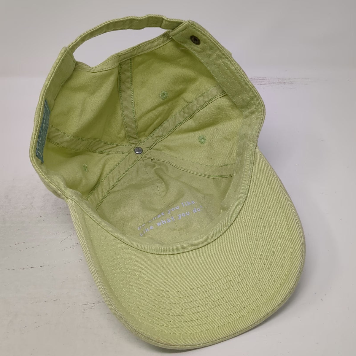 Life is Good Baseball Cap Green One Size Tree Grow Slogan Slideback Organic Hat