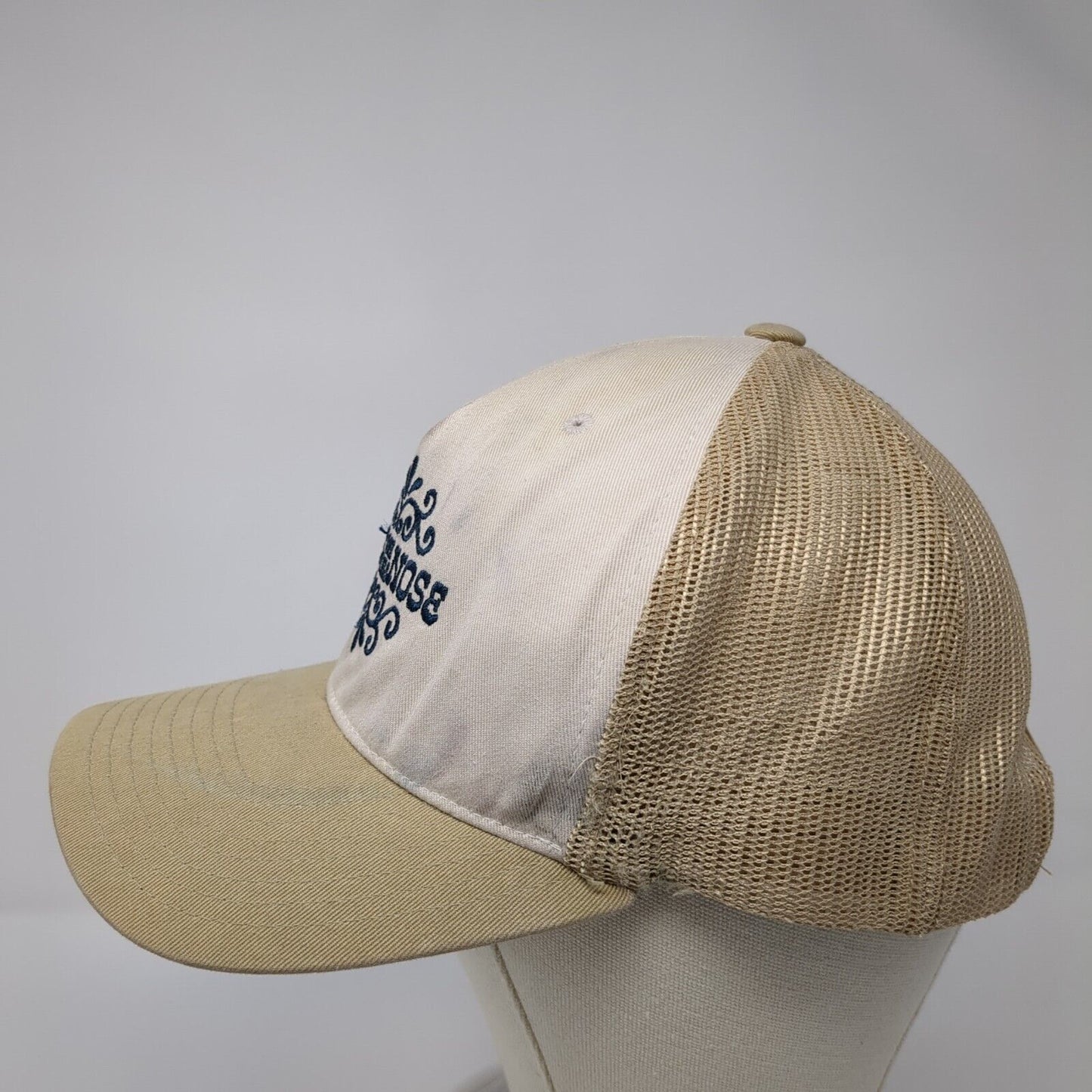 Toes on the Nose Snapback Trucker Hat Tan One Size Mesh Back Adjustable