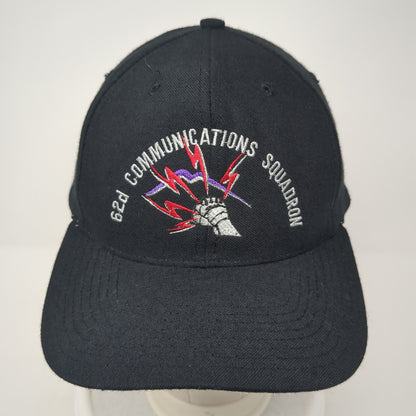 62d Communications Squadron Snapback Hat Black Large 6 Panel Richardson