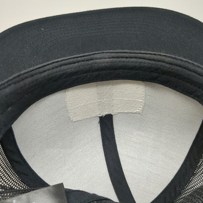 Brixton Trucker Hat Black One Size Mesh Back Snapback Logo Patch Flat Brim Mfg