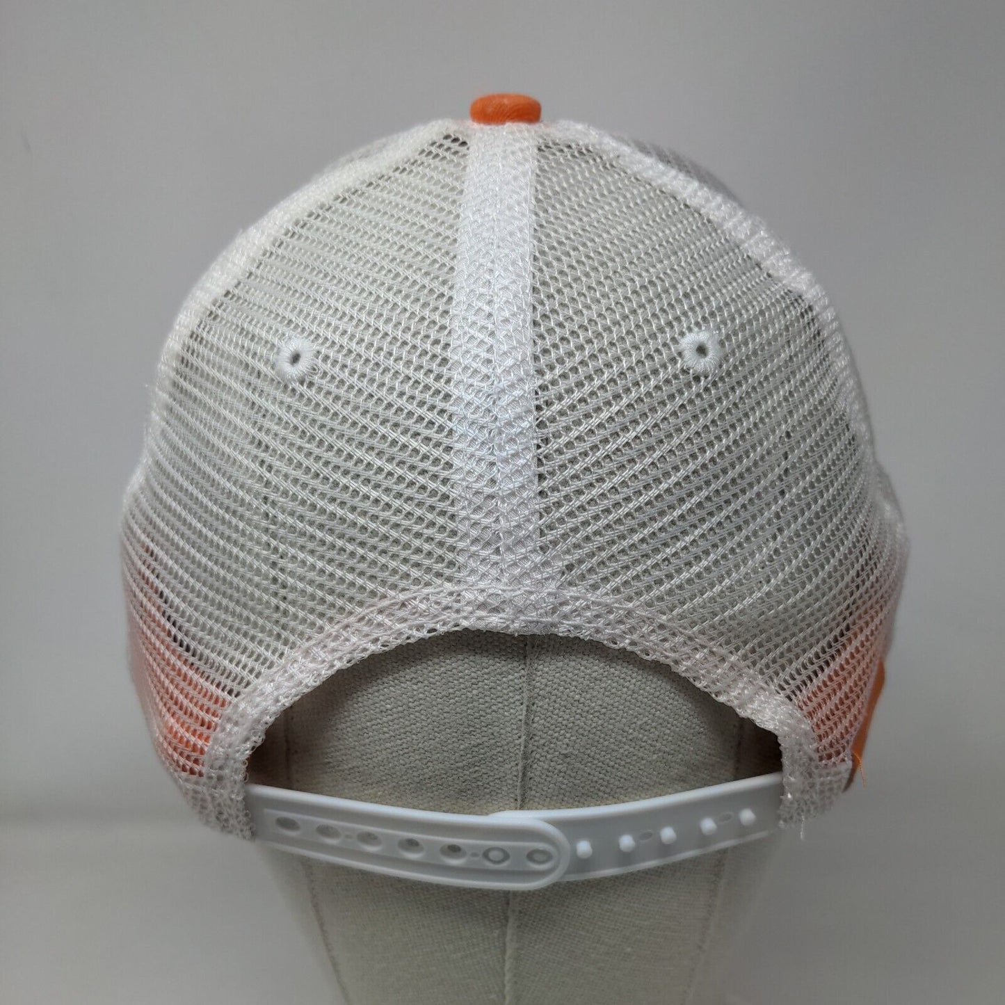 Spanish Fly Snapback Mesh Back Trucker Hat Orange One Size Colorblock Fishing