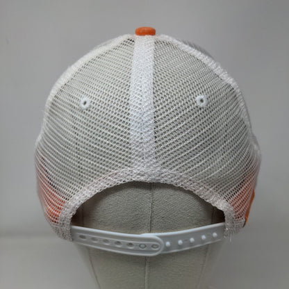 Spanish Fly Snapback Mesh Back Trucker Hat Orange One Size Colorblock Fishing