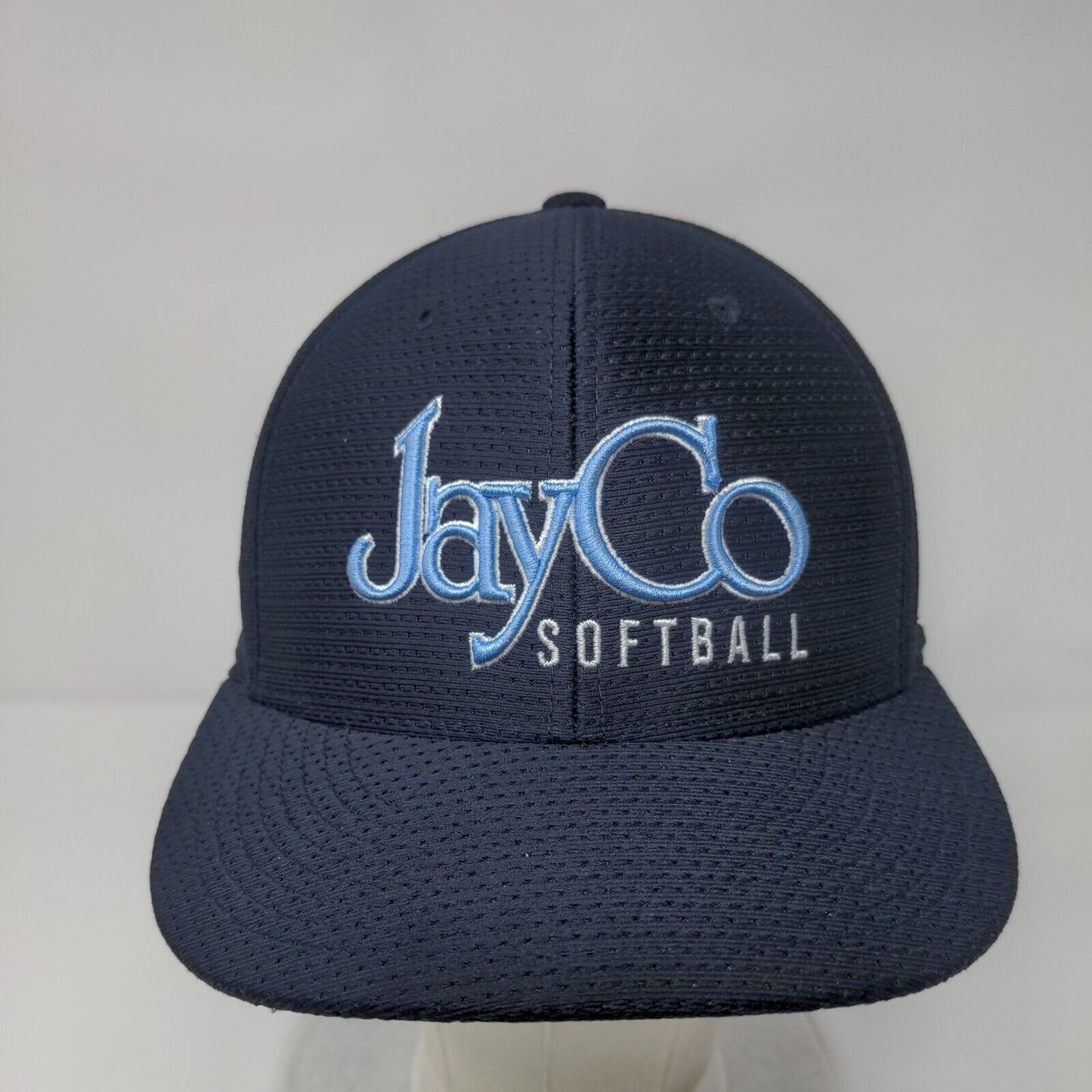 JayCo Softbakll Fitted Hat Blue L/XL Lightweight Vented Holes Pacific Headwear