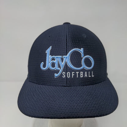 JayCo Softbakll Fitted Hat Blue L/XL Lightweight Vented Holes Pacific Headwear