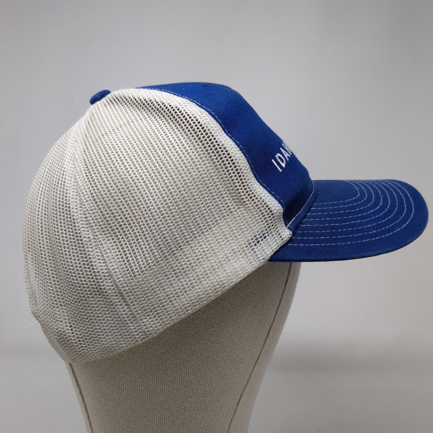 Idaho Beach Snapback Trucker Hat Blue OSFA Adjustable Mesh Back Port Authority
