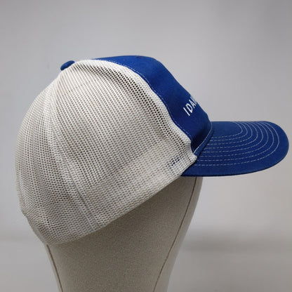 Idaho Beach Snapback Trucker Hat Blue OSFA Adjustable Mesh Back Port Authority