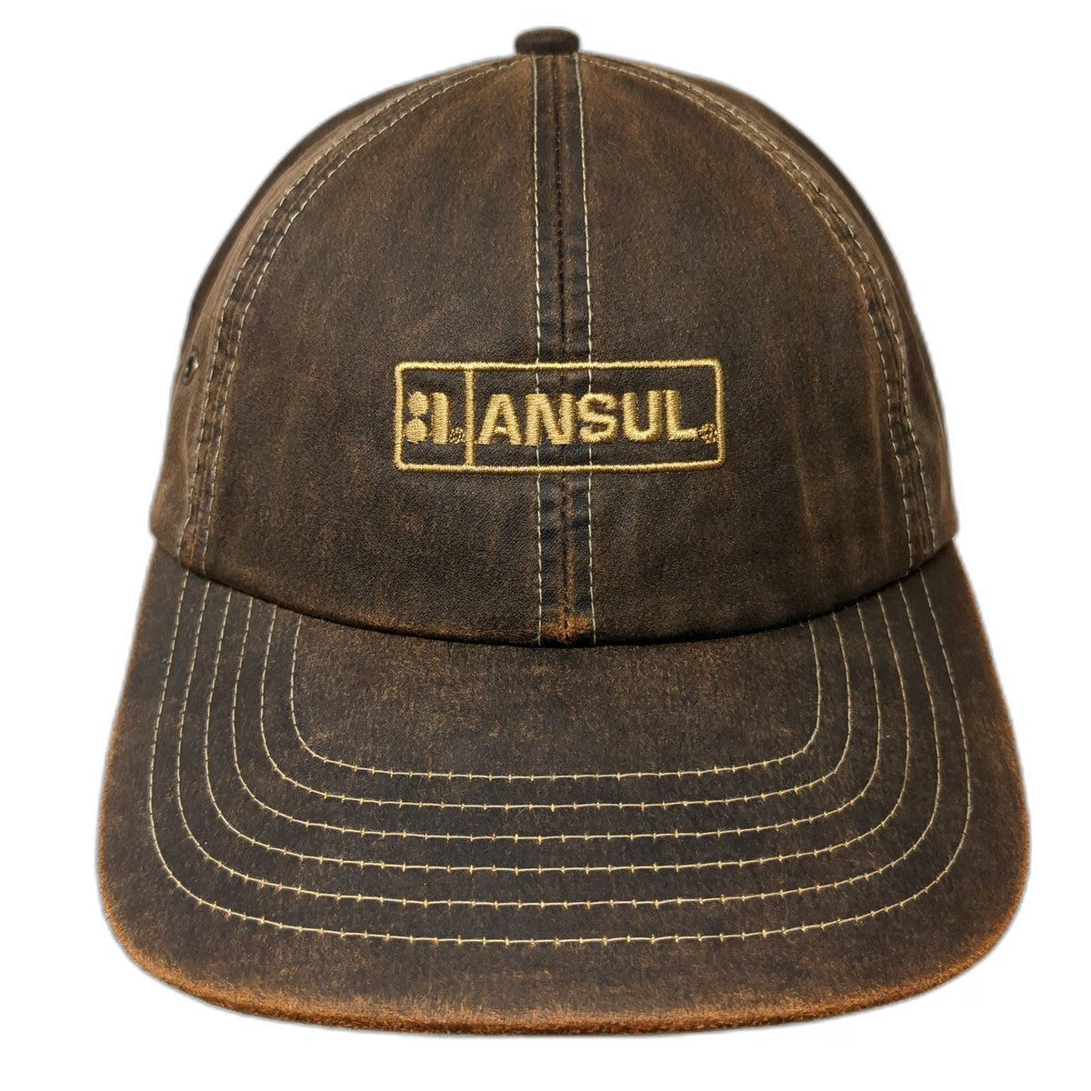 K-Products Baseball Cap Brown One Size Distressed Strapback Ansul Tyco Hat