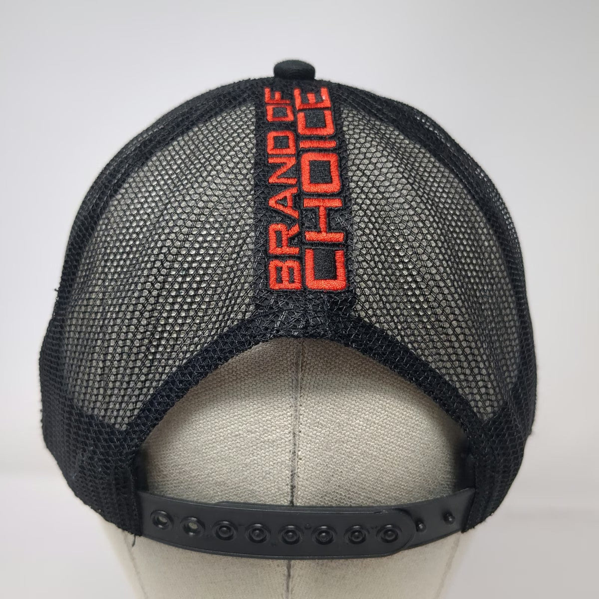 K-Products Snap-on Brand Of Choice Black Trucker Hat One Size Snapback Mesh