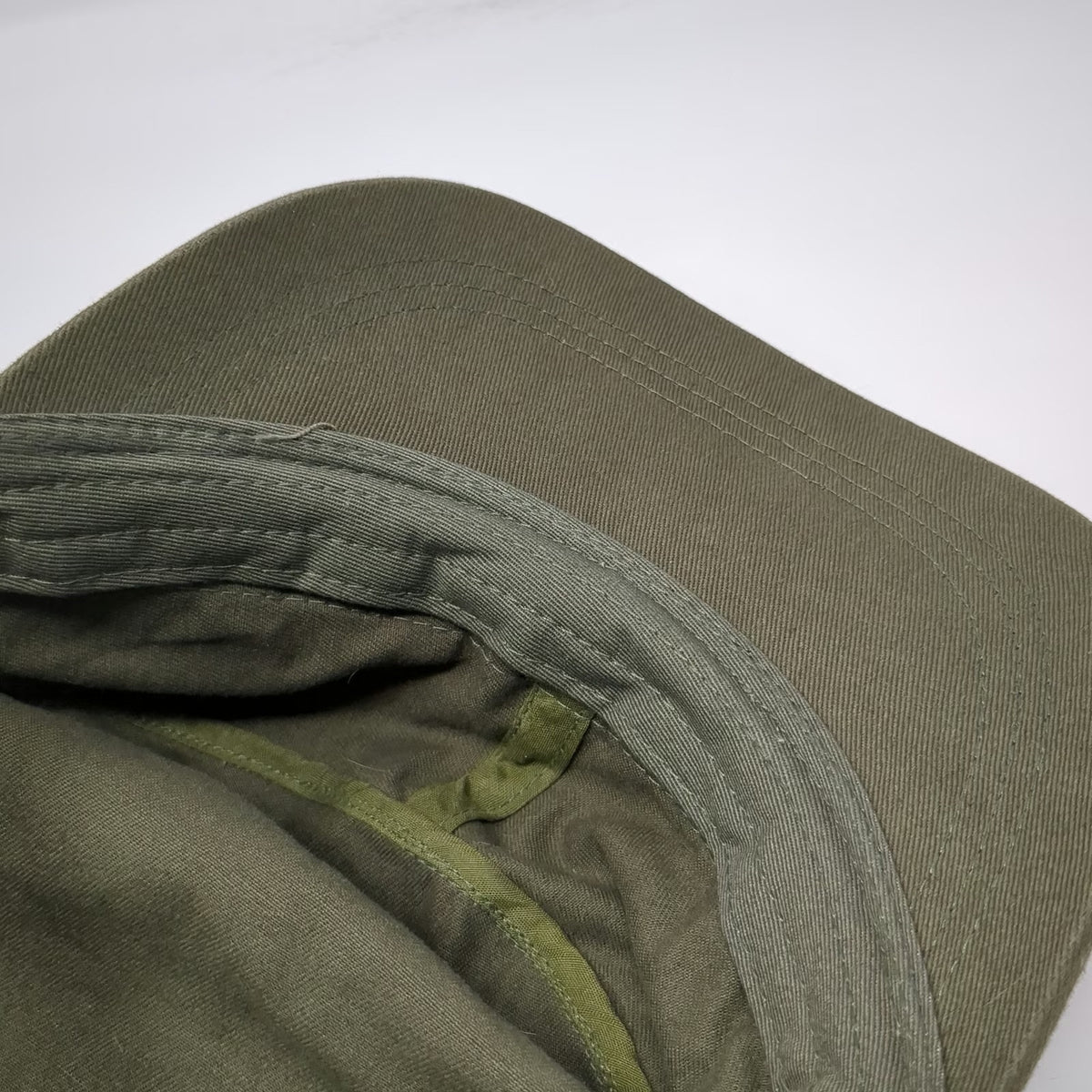 Decky Army Cap Green One Size Cotton Strapback Military Style Solid Plain Hat
