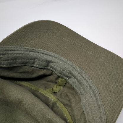 Decky Army Cap Green One Size Cotton Strapback Military Style Solid Plain Hat