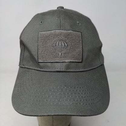 TacPack Men's Strapback Hat Gray Size OSFM Embroidered Parachute Logo