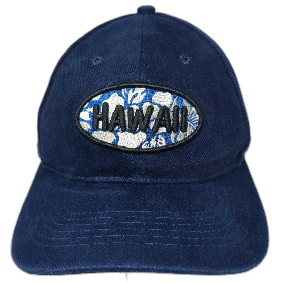 Hawaiian Headwear Baseball Cap Blue One Size Floral Hibiscus Patch Strapback Hat