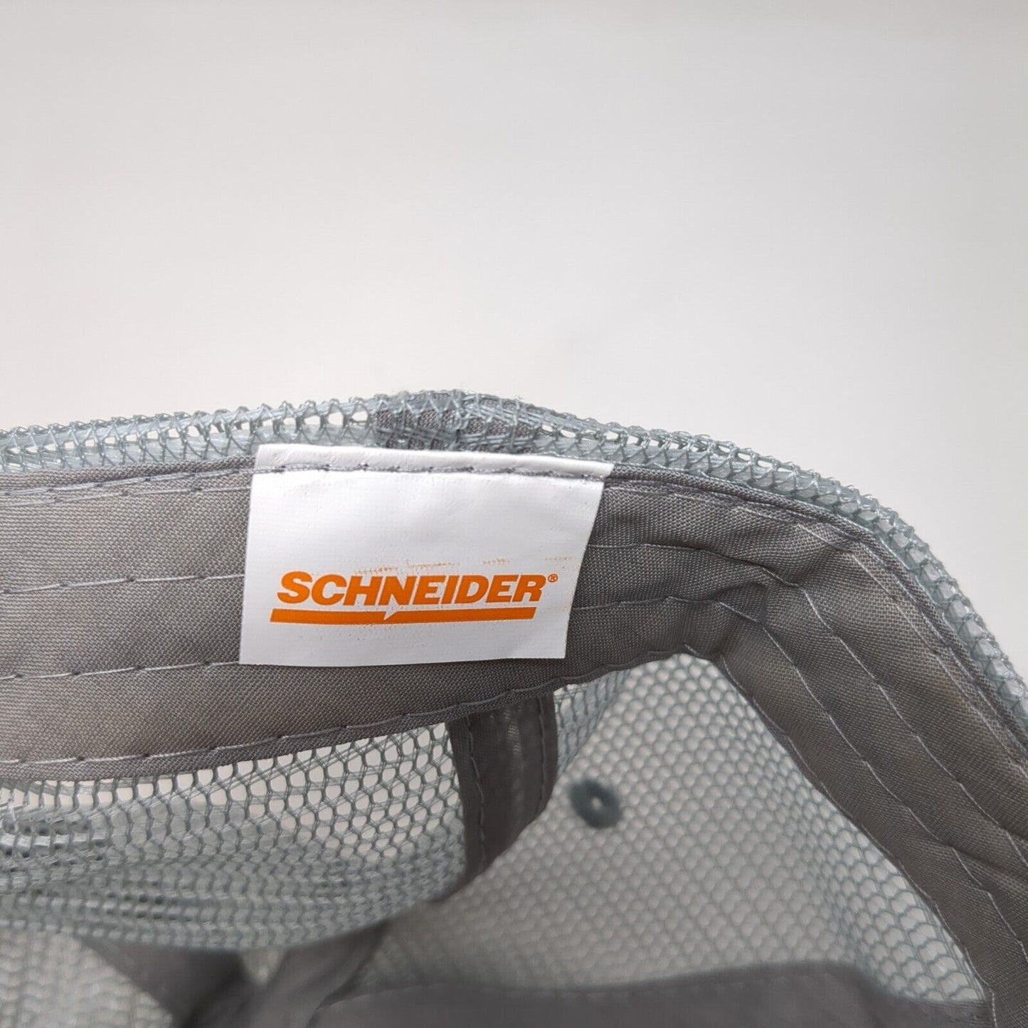 Schneider Strapback Trucker Hat Black OSFA Mesh Back Embroidered