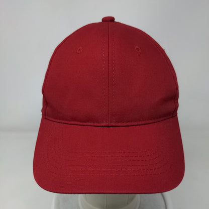 George Strapback Hat Red One Size Adjustable Vented Holes 6 Panel Blank