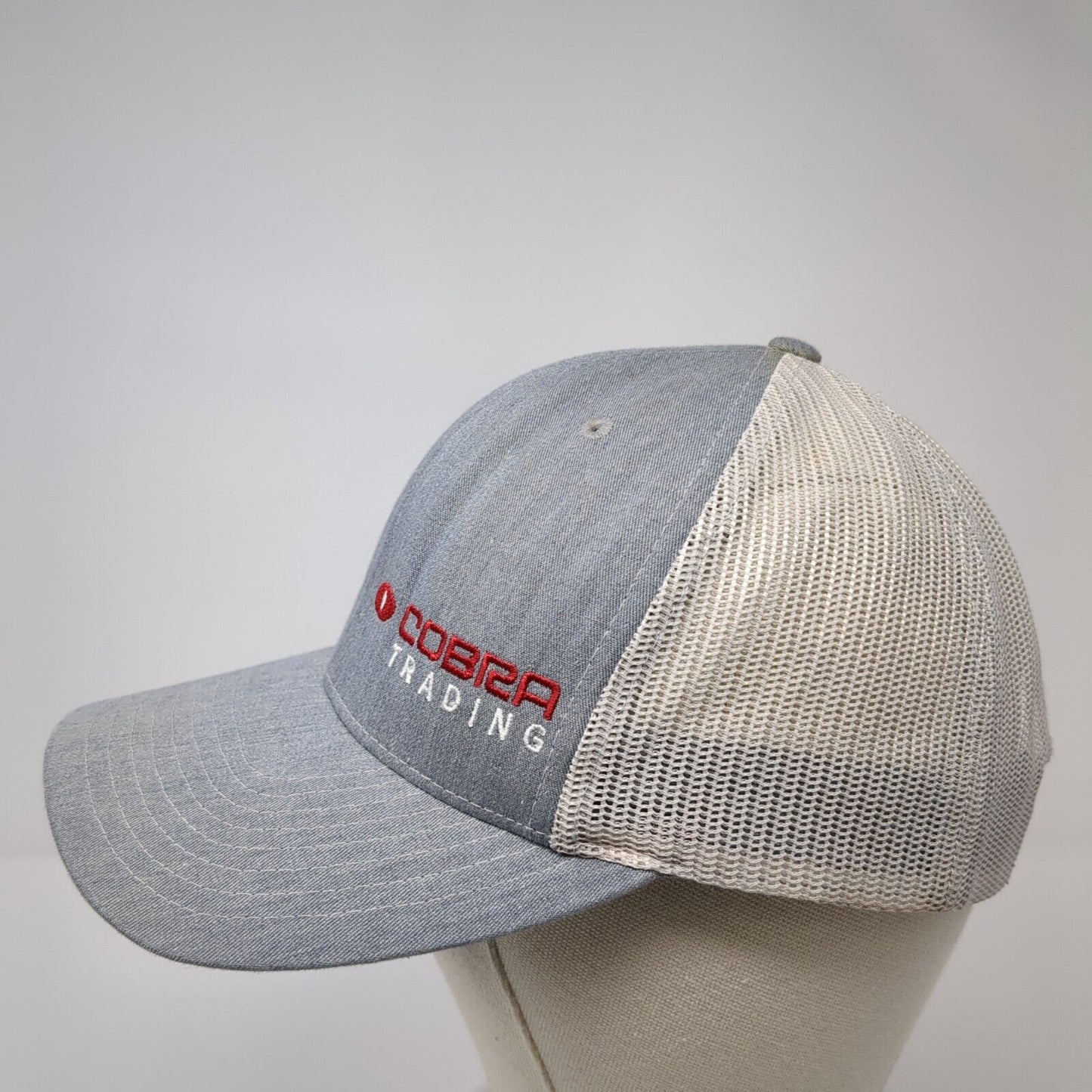 Cobra Trading Snapback Mesh Back Trucker Hat Gray One Size Richardson