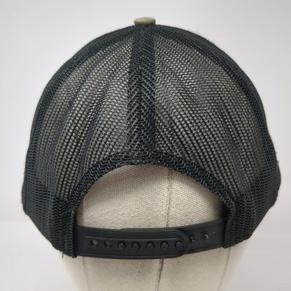Leupold Trucker Hat Green Black Gold One Size Snapback Mesh Logo Adjustable Cap