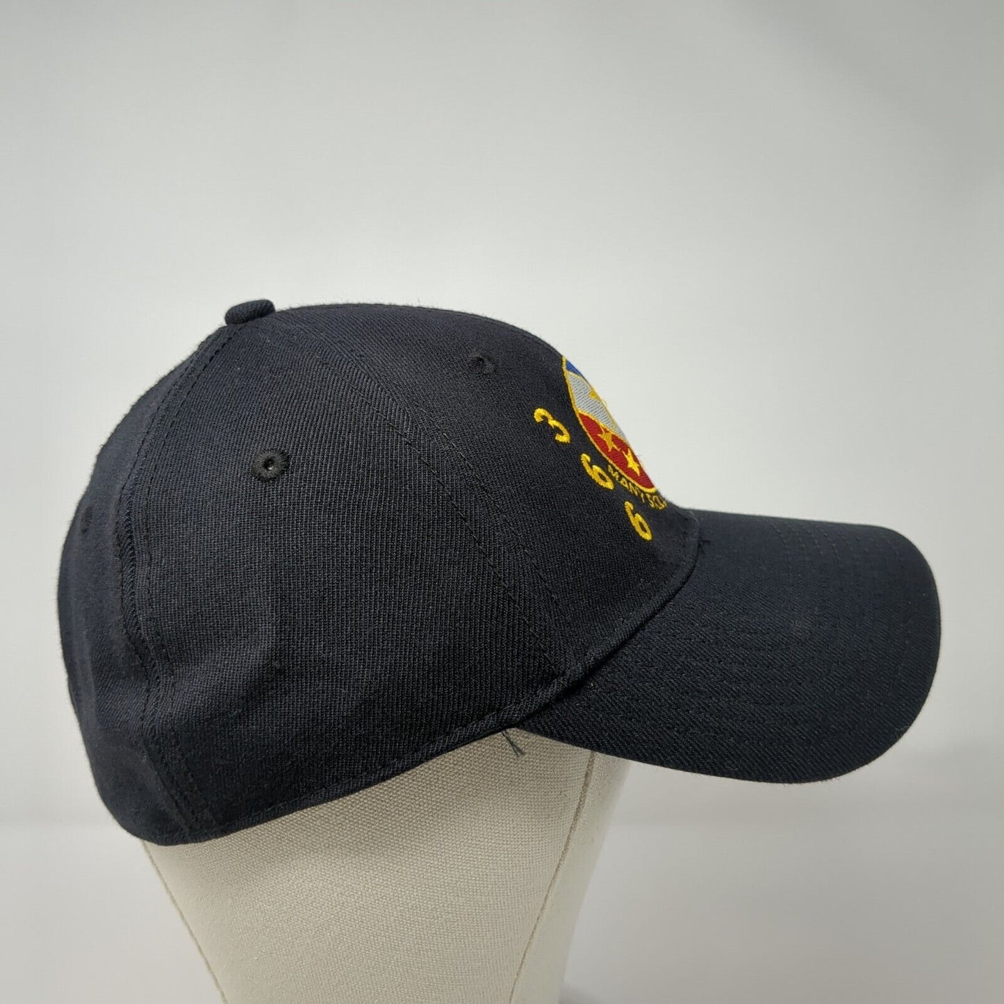 366 CMS Many Skills One Mission Fitted Hat Black S/M Embroidered Otto