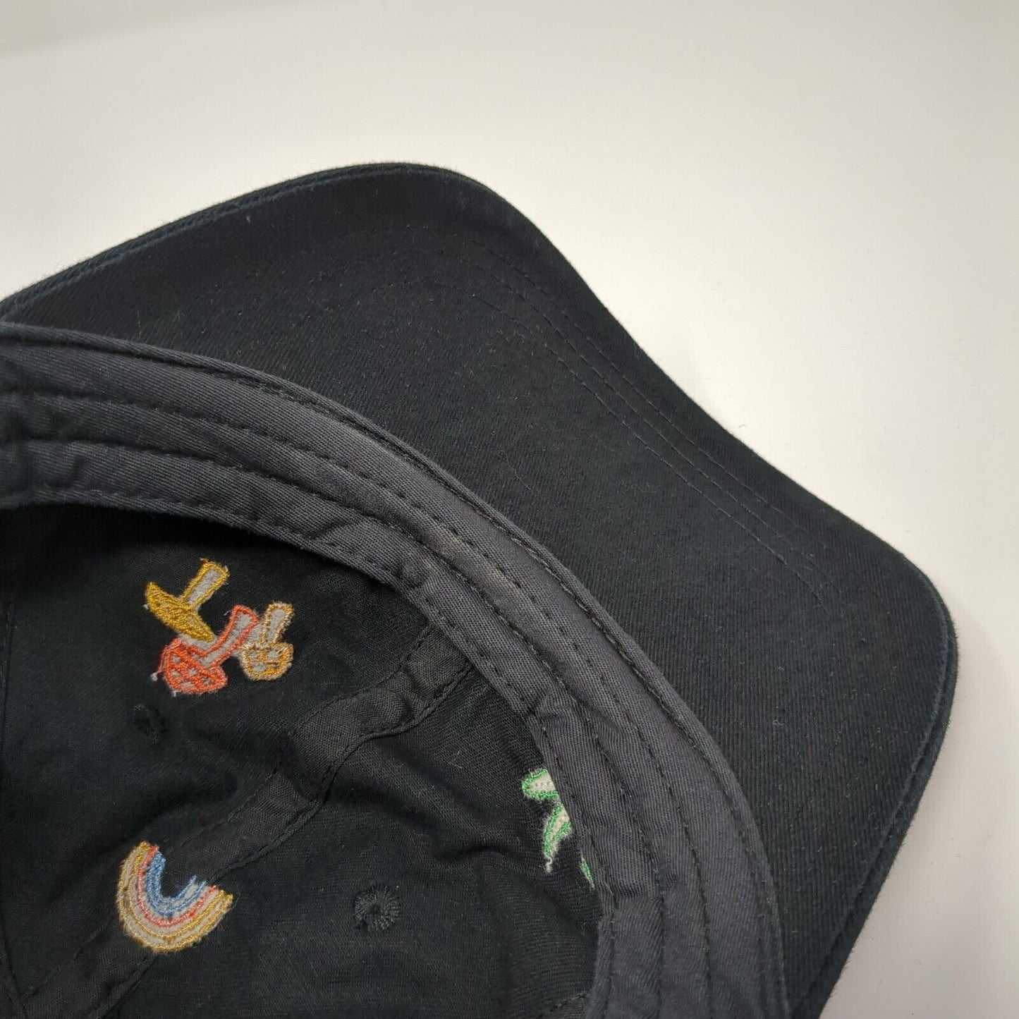 Empyre Slideback Hat Black One Size Adjustable Embroidered Embellished