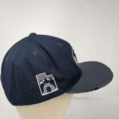BYU Cougars NCAA Zephyr Blue Snapback One Size Utah Arch Underbrim Flat Bill Hat