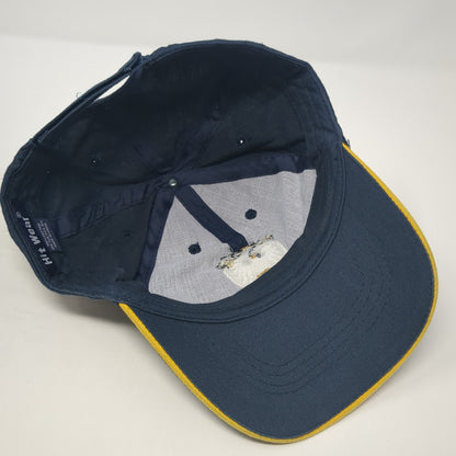 Movax Strapback Hat Blue One Size Adjustable Embroidered Logo Hit Wear