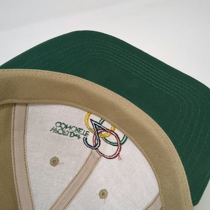 World of Concrete Orlando Beige Green Snapback Hat One Size Embroidered Twill