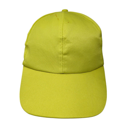 Unbranded Strapback Hat Green One Size Adjustable Vented Holes 6 Panel Blank