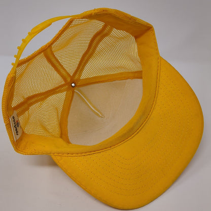 Sprague River Snapback Trucker Hat Yellow OS Adjustable Mesh Back Sportcap