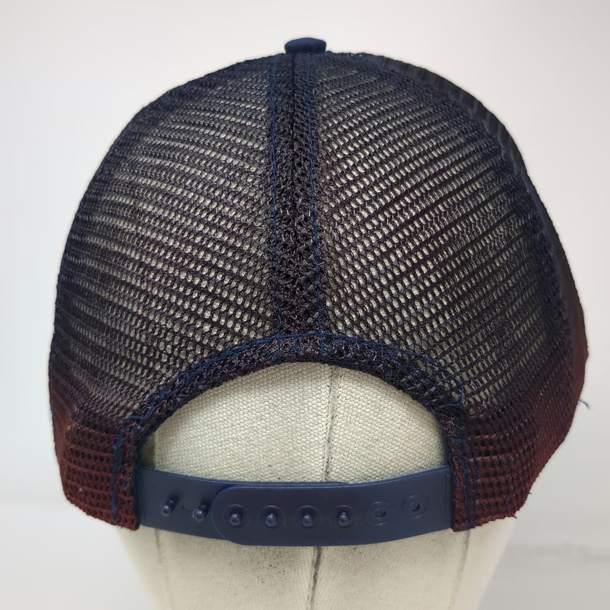 Trucker Hat Blue White L Moab Utah Hole n The Rock Snapback Mesh Back Foam Front