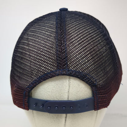 Trucker Hat Blue White L Moab Utah Hole n The Rock Snapback Mesh Back Foam Front