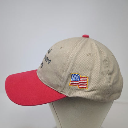 Cobra Baseball Cap Beige Red One Size United Farmers Coop American Flag Hat