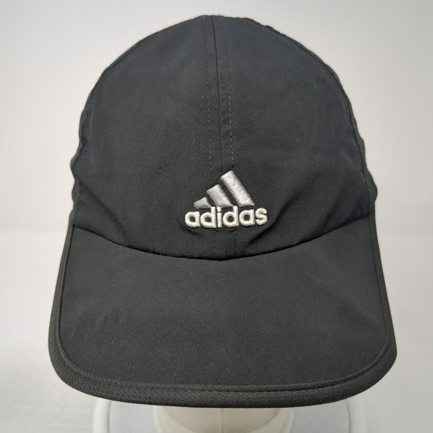 Adidas Baseball Cap Black One Size Mesh Side Panels Performance Strapback Hat