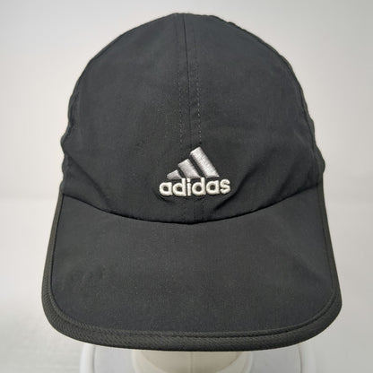 Adidas Baseball Cap Black One Size Mesh Side Panels Performance Strapback Hat
