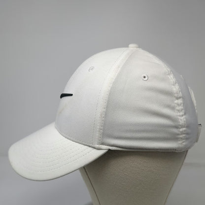 Nike Baseball Cap White L Strapback Dri-FIT Embroidered Swoosh Adjustable Hat