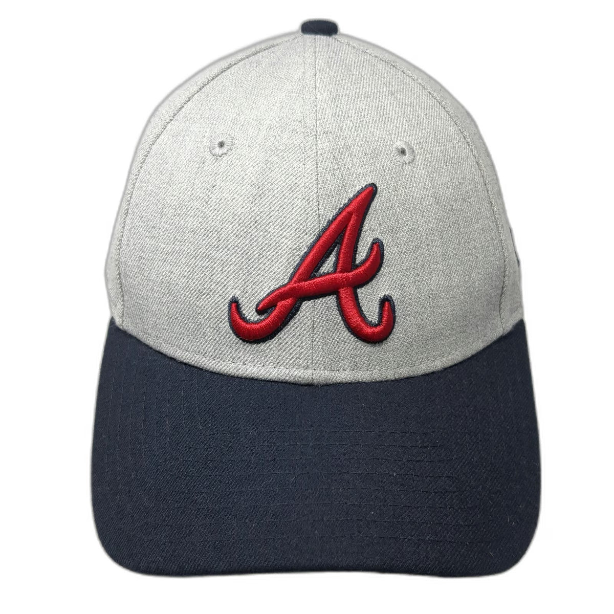 New Era Baseball Cap Gray Blue One Size 9FORTY MLB Atlanta Braves Slideback Hat