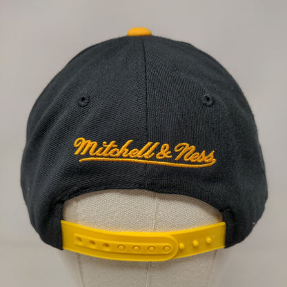 Pittsburgh Penguins Snapback Hat Black Yellow Mitchell & Ness NHL Embroidered