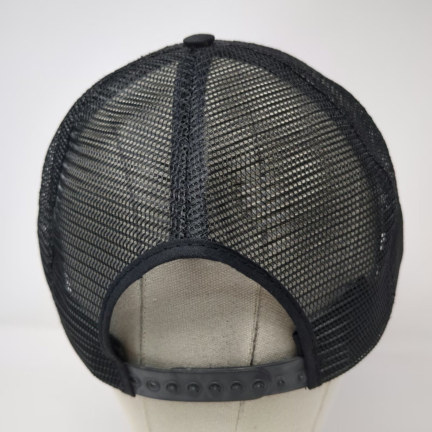 Headliner Fleetwood Trucker Hat Black Red Vintage Rope Mesh Snapback USA Made