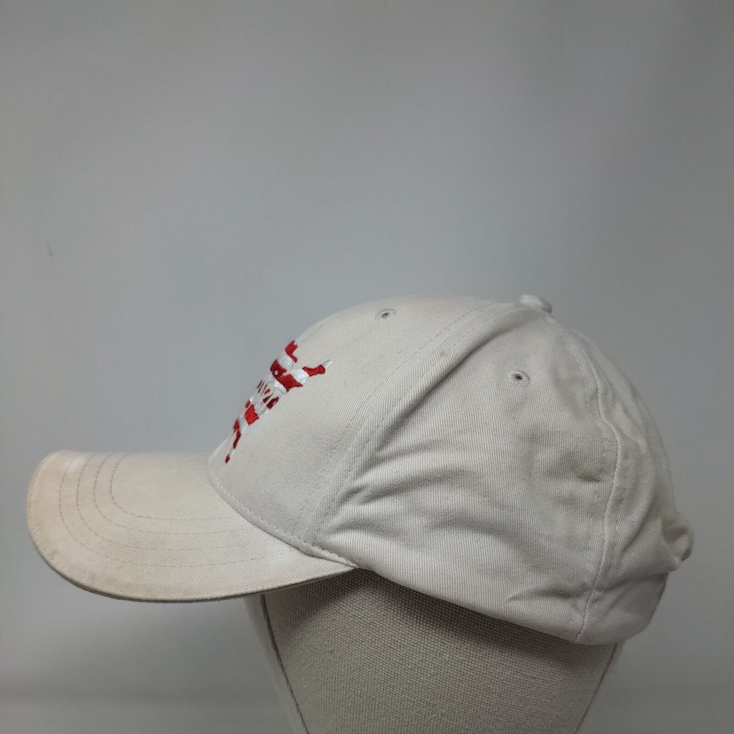 Wrangler Slideback Hat Tan OSFA Adjustable Embroidered USA Flag Patriotic Cotton