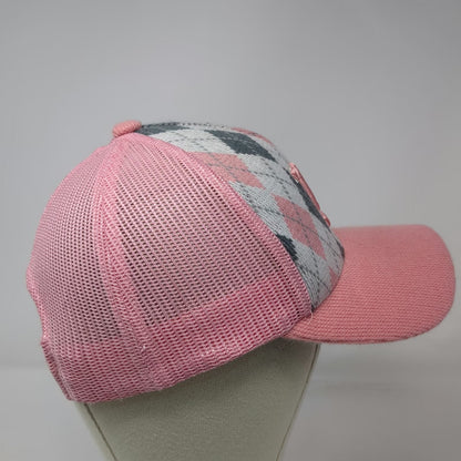 Reebok Trucker Hat Pink One Size New York Giants Argyle NFL Mesh Snapback